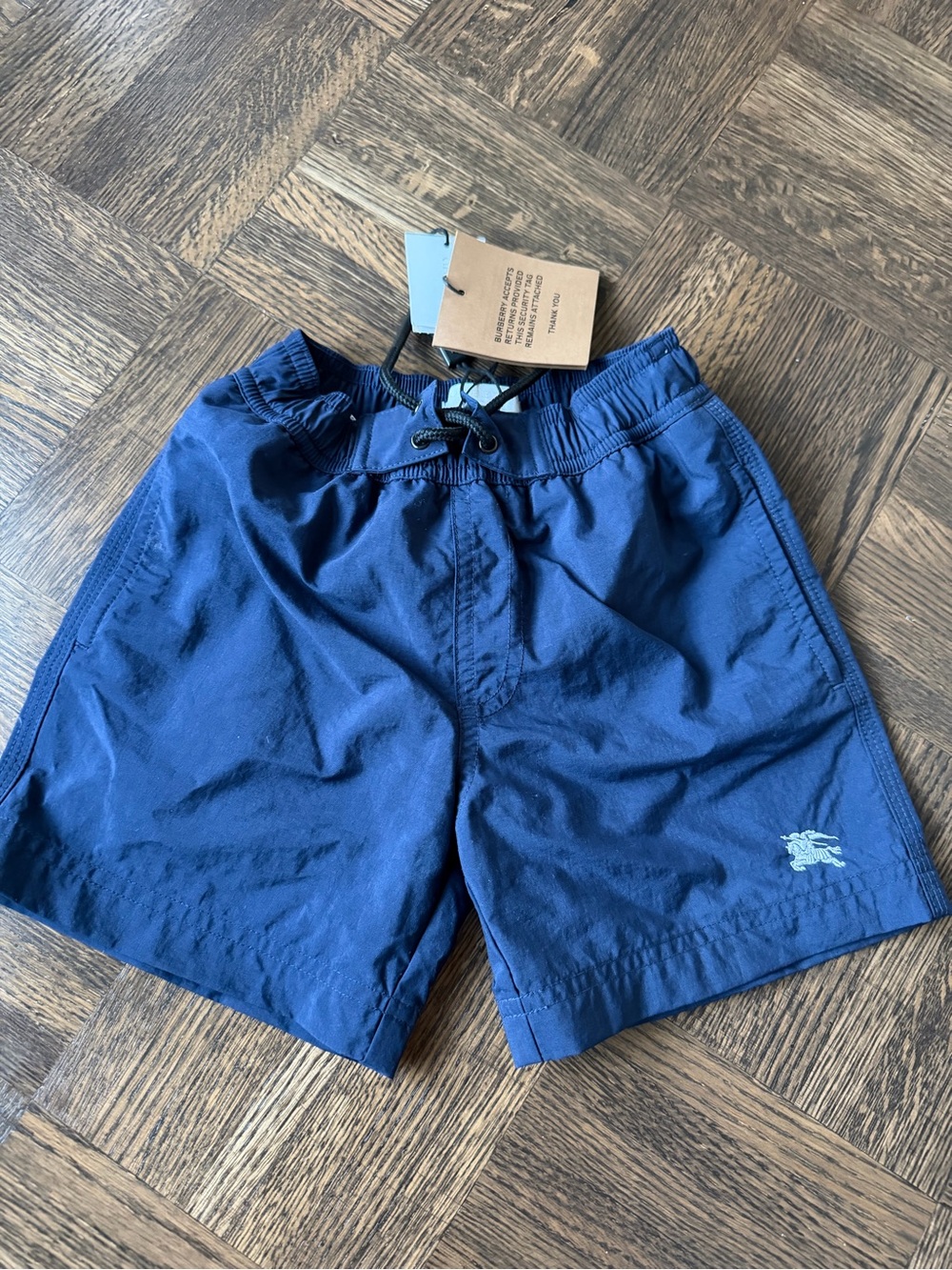 Burberry Navy kids swim shorts